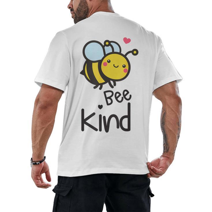 Bee Kind Bumble Bee Anti Bullying Teacher Kindness Matters Men's Back Print T-Shirt
