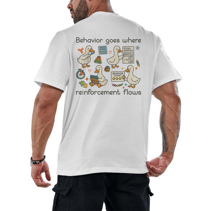 Behavior Analyst Silly Goose RBT ABA Therapy Sped Teacher Men's Back Print T-Shirt