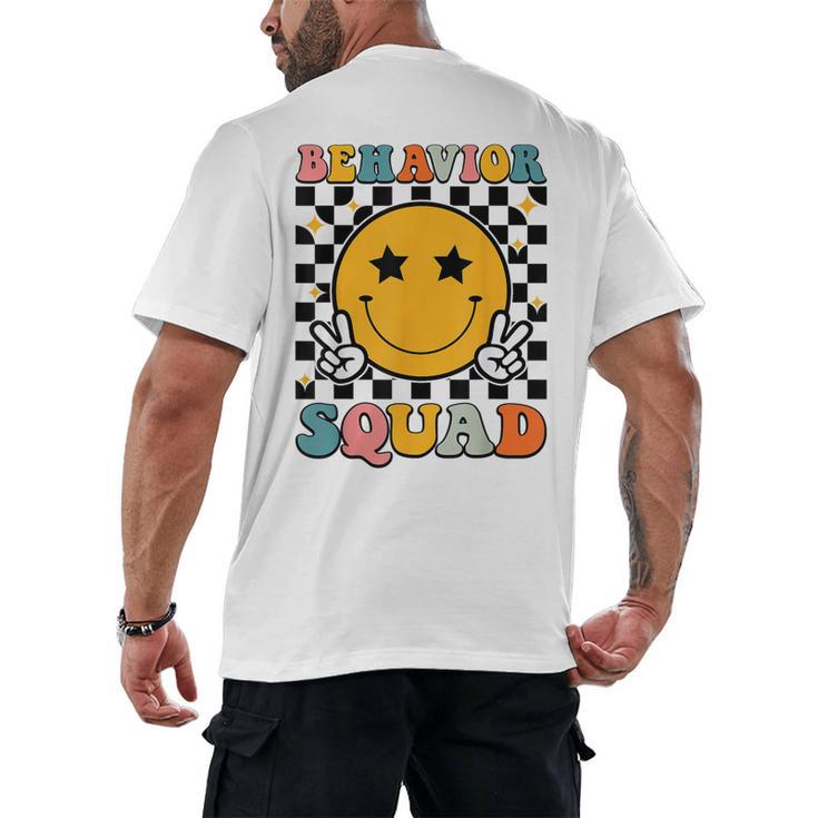 Behavior Squad Specialist Analyst Behavior Teacher Retro Men's Back Print T-Shirt