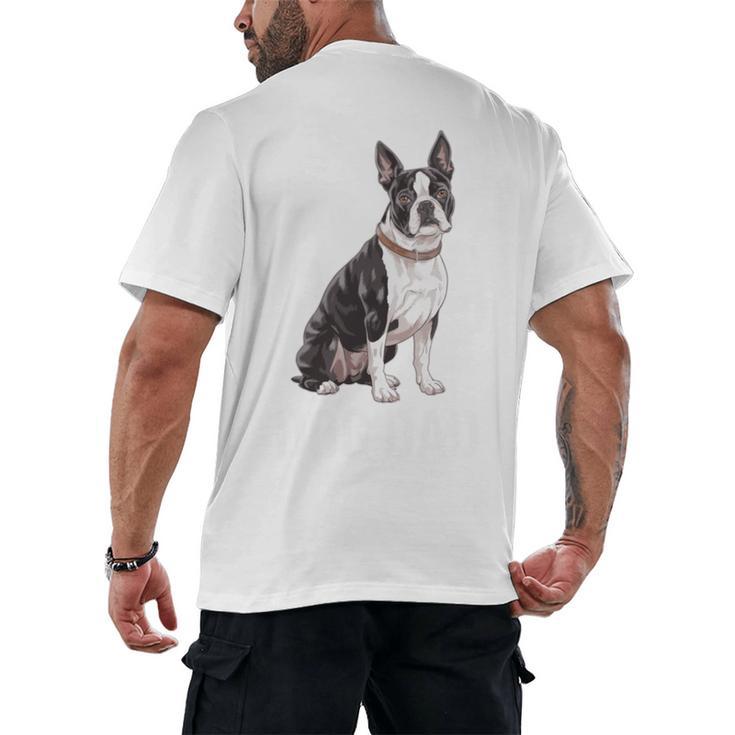 Boston Terrier Dog Dad Boston Terrier Dog Lovers Men's Back Print T-Shirt, trending gift