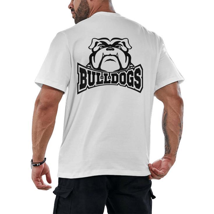 Bulldogs Teacher Student School Sports Fan Team Spirit Men's Back Print T-Shirt