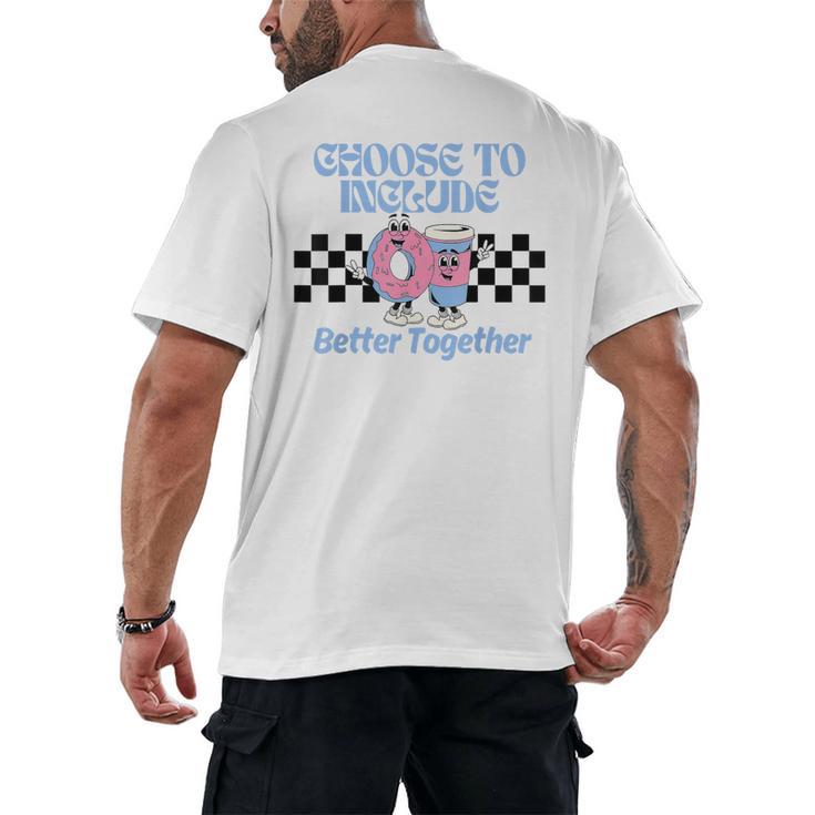 Choose To Include Special Education Teacher Autism Awareness Men's Back Print T-Shirt