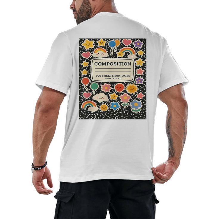 Composition Notebook Costume Teacher Matching Halloween Book Men's Back Print T-Shirt