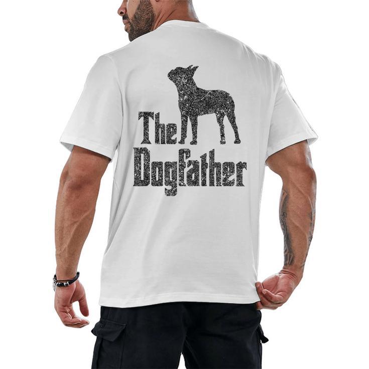 The Dogfather Boston Terrier Dog Funny Dog Gift T-Shirt For Men Women Girls Kids Men's Back Print T-Shirt