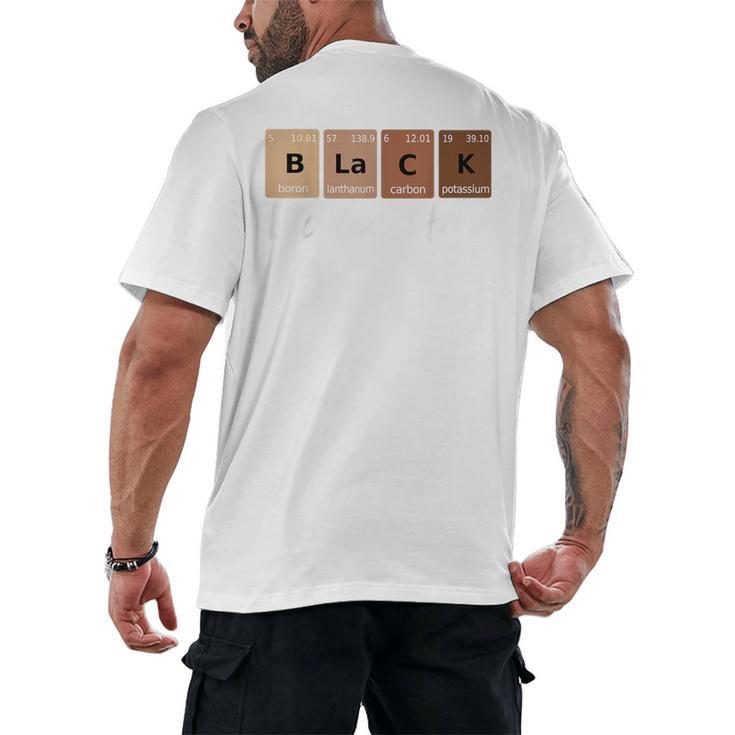 Educator Science Teacher Melanin Educator Science Men's Back Print T-Shirt