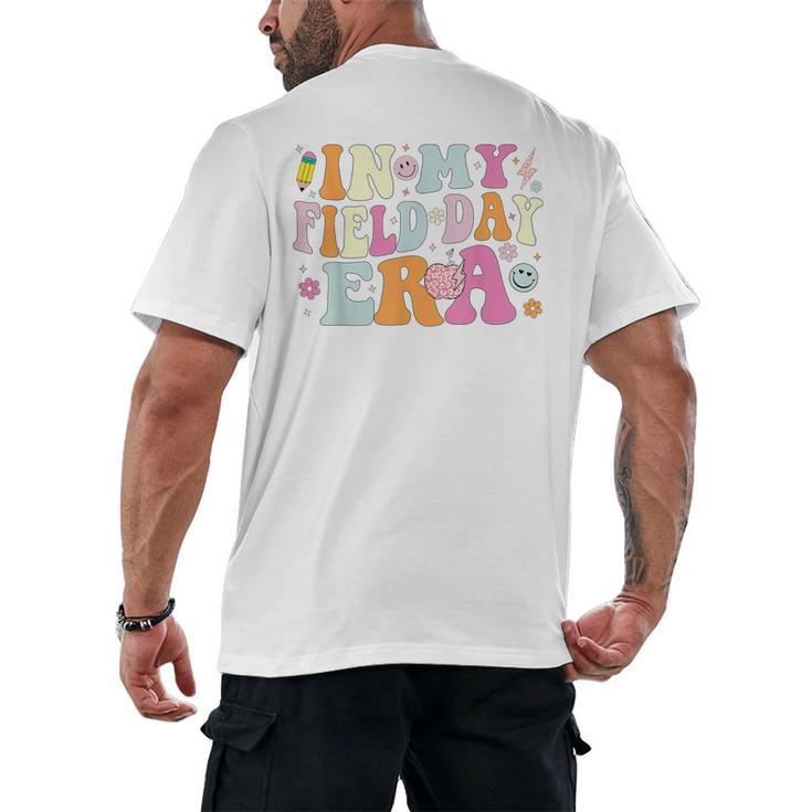 In My Field Day Era Teacher Kids Cute Groovy Field Day Men's Back Print T-Shirt