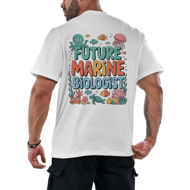 Future Marine Biologist Student Biology Teacher Kids Men's Back Print T-Shirt