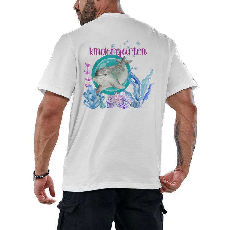 Kindergarten Teacher Dolphin Ocean Life Teaching Team Spirit Men's Back Print T-Shirt