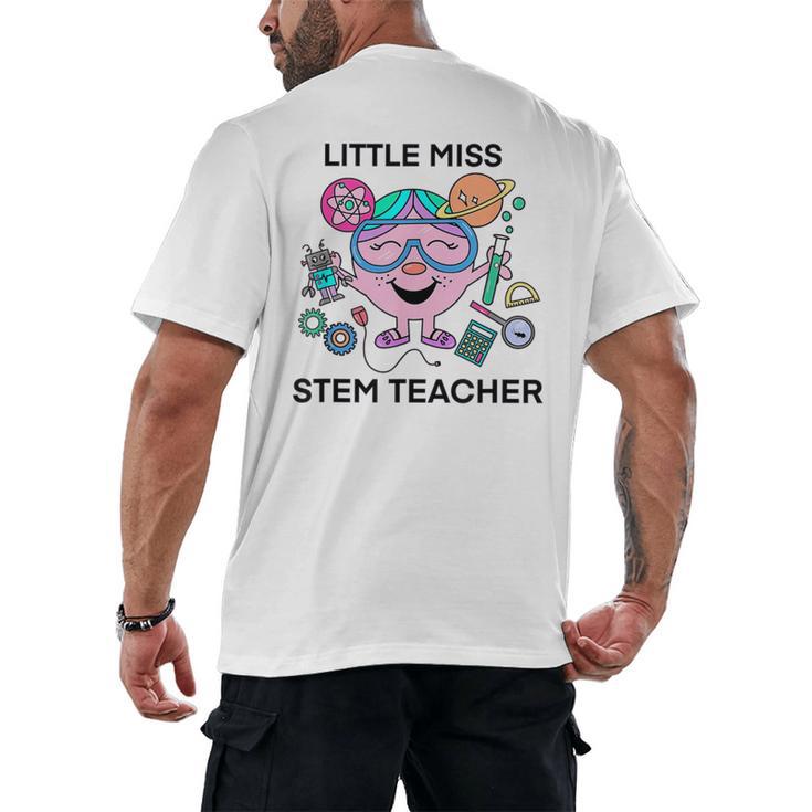 Little Miss Stem Teacher Men's Back Print T-Shirt