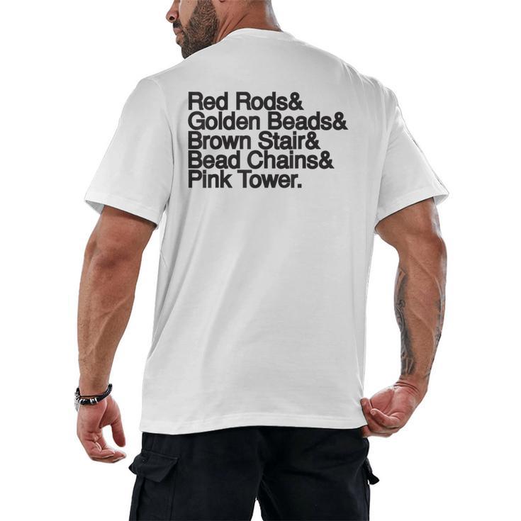 Montessori Helvetica Education Teacher Men's Back Print T-Shirt, trending gift Montessori Helvetica Education Teacher Men's Back Print T-Shirt, trending gift