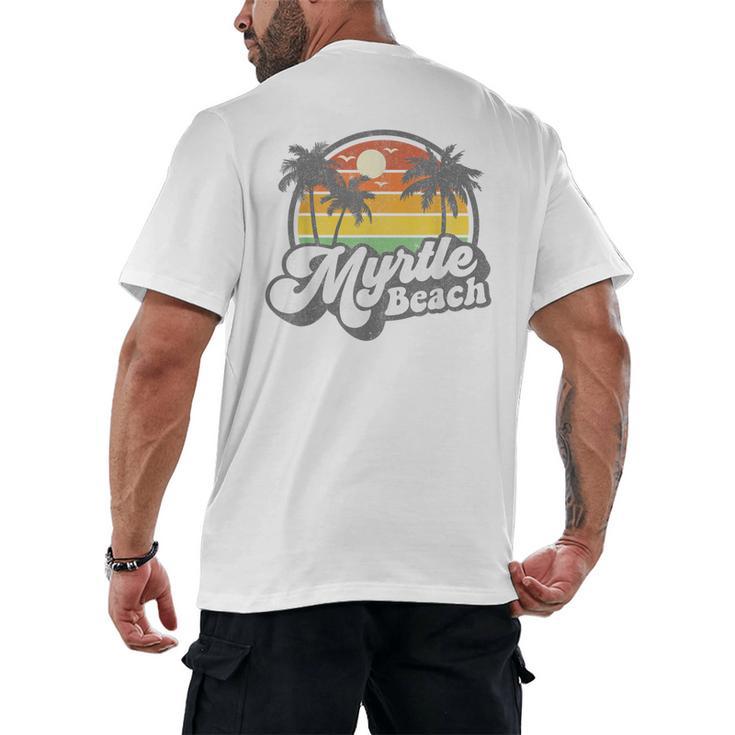 Myrtle Beach South Carolina Retro 70s Vintage Vacation Men's Back Print T-Shirt