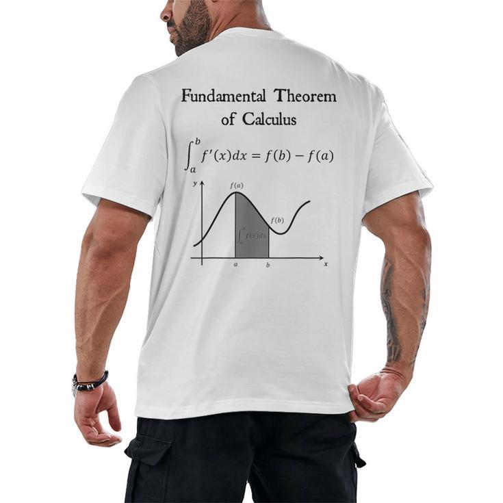 Nerdy Fundamental Theorem Of Calculus Math Teacher Geek Men's Back Print T-Shirt