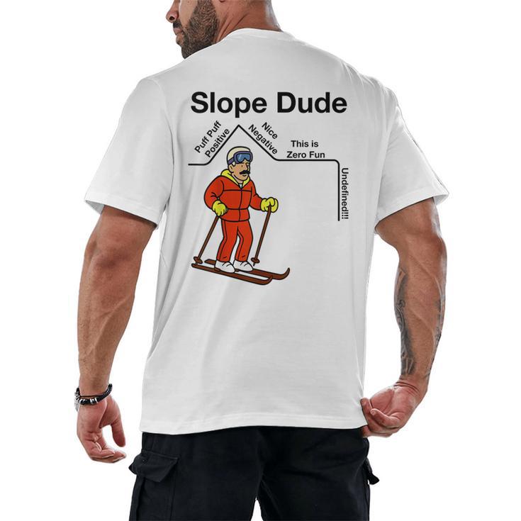 Nerdy Slope Dude Geometry Algebra Math Teacher Men's Back Print T-Shirt