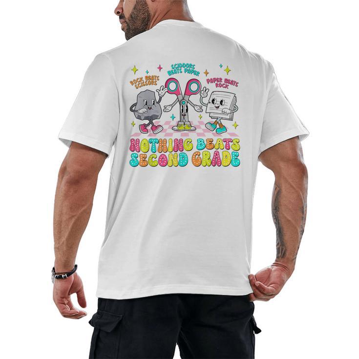 Nothing Beats 2nd Second Grade Back To School Teacher Kids Men's Back Print T-Shirt