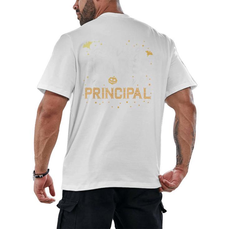 Nothing Scares Me I'm A Principal Teacher Halloween School For Men Women Kids Men's Back Print T-Shirt