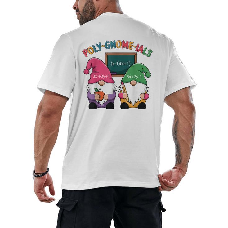 Poly-Gnome-Ials Algebra Teacher Calcul Teacher Men's Back Print T-Shirt