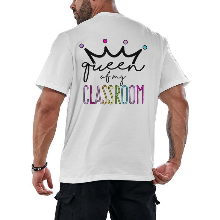 Queen Of My Classroom Colorful Teacher For Men Women Men's Back Print T-Shirt