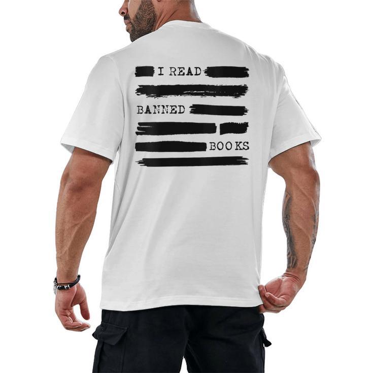 I Read Banned Books Banned Books Week Librarian Teacher Men's Back Print T-Shirt