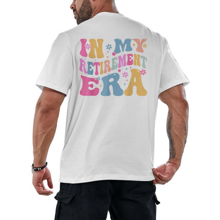 Retro Groovy Retirement Era Retired Teacher Men's Back Print T-Shirt