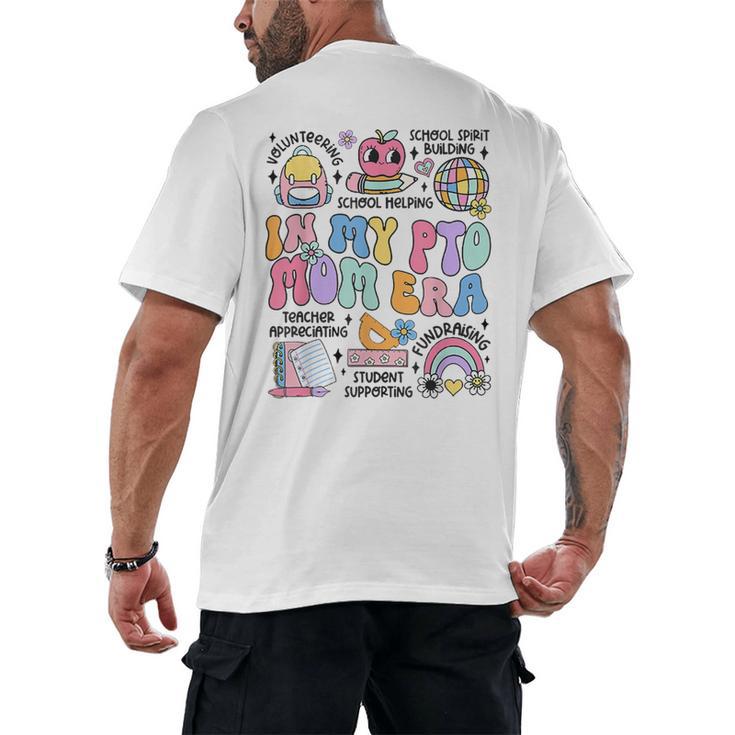 Retro In My PTO Mom Era Parent Organization Team Teacher Men's Back Print T-Shirt