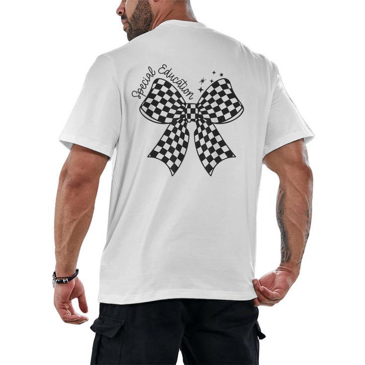 Retro Special Education Squad Coquette Bow SPED Teacher Men's Back Print T-Shirt