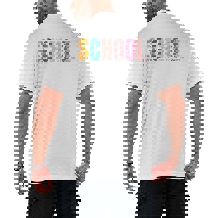 School Psychologist Rainbow Psychology Teacher Men&#x27;s Back Print T-Shirt