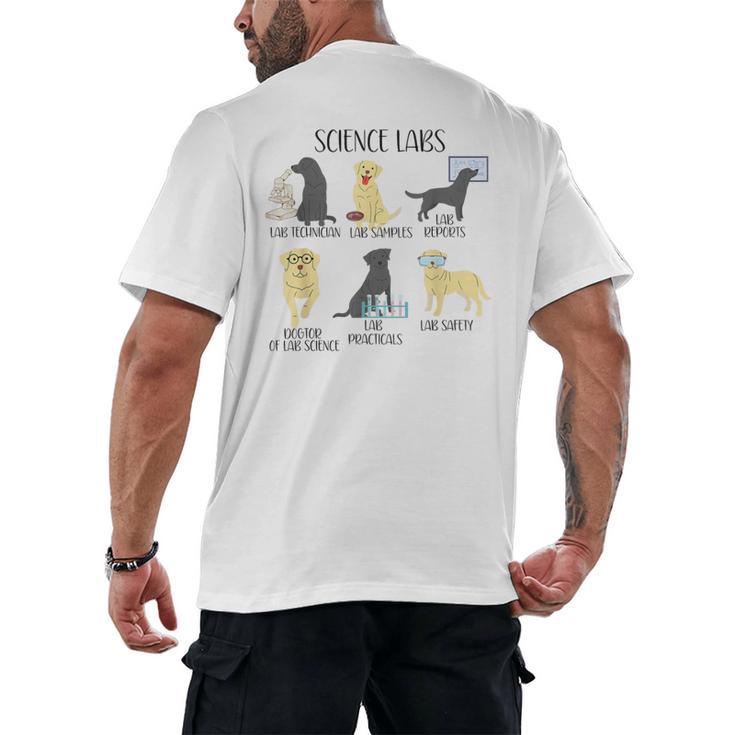 Science Labs Dogs Labrador Retriever Science Teacher Men's Back Print T-Shirt