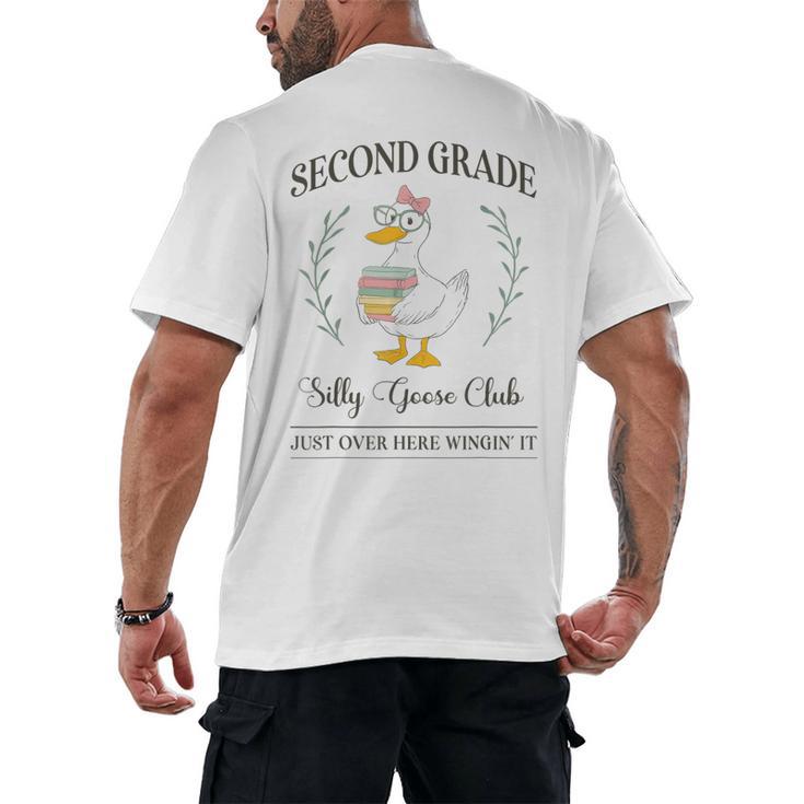Second Grade Silly Goose Club For Teacher Or Student Men's Back Print T-Shirt