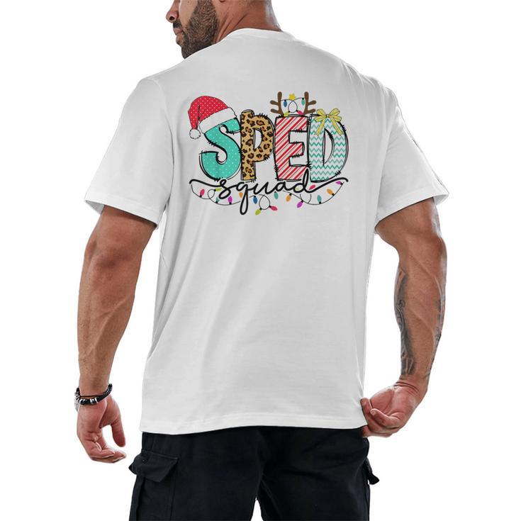 SPED Squad Special Education Teacher Autism Christmas Women Men's Back Print T-Shirt