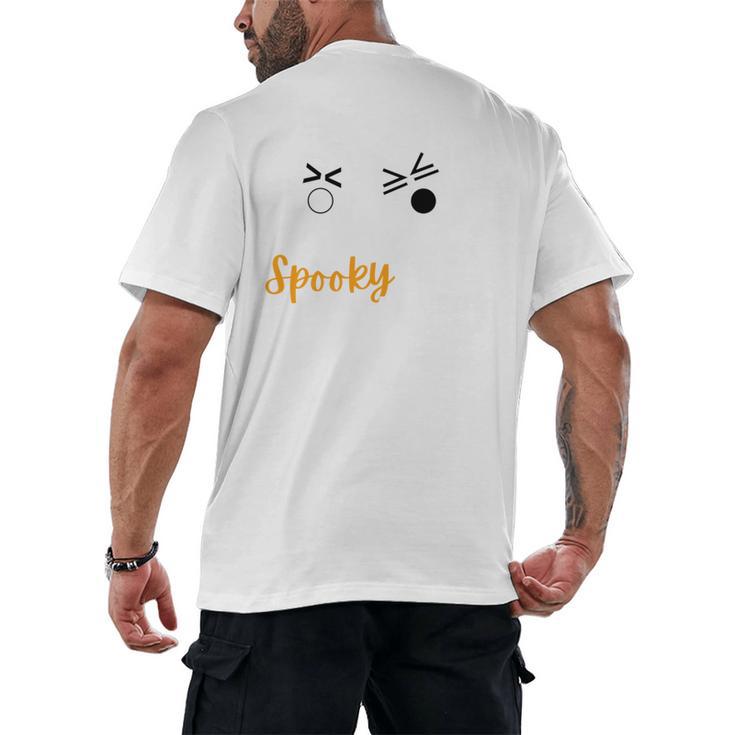 Spooky Inequalities Ghosts Halloween Math Teacher Men's Back Print T-Shirt