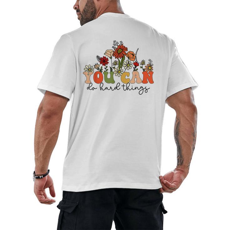 Test Day Teacher Shirt You Can Do Hard Things Women Kids Men's Back Print T-Shirt