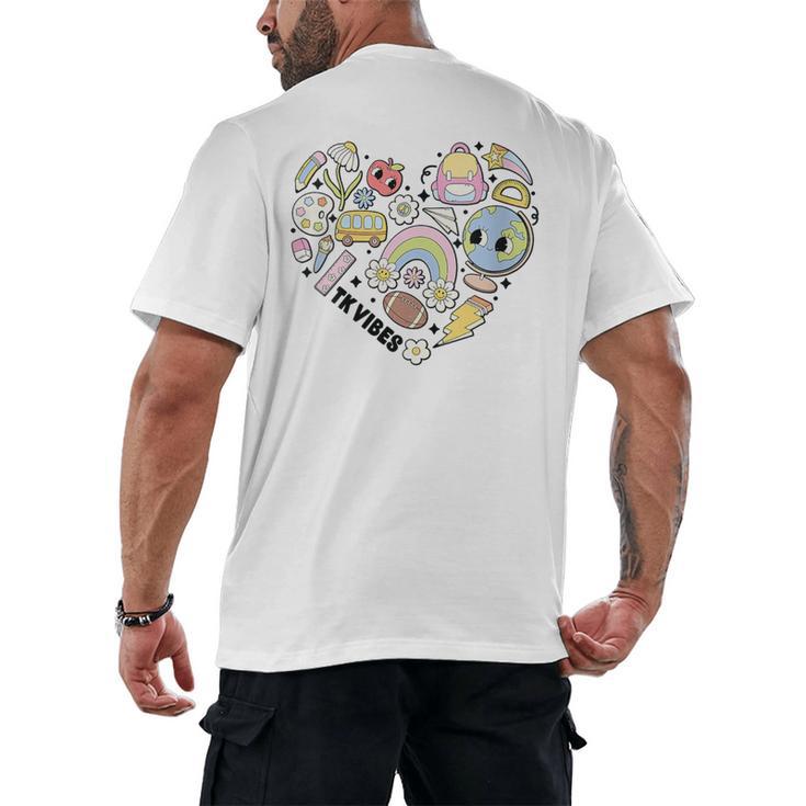 TK Vibes Back To School TK Kid Girl TK Team TK Teacher Women Men's Back Print T-Shirt