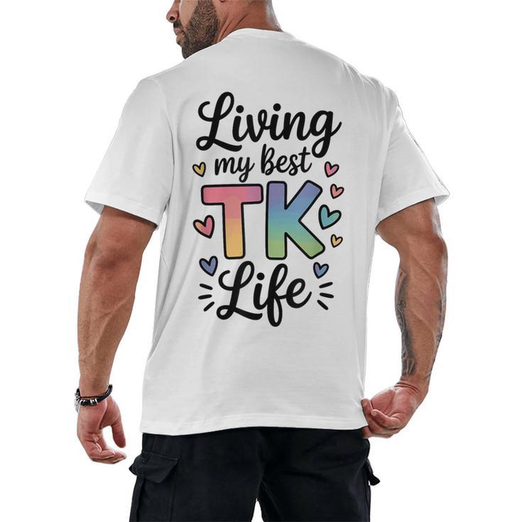 Transitional Kindergarten TK Teacher Men's Back Print T-Shirt