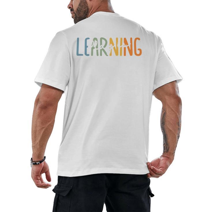 Vintage Play Is Learning Back To School Toddler Teacher Men's Back Print T-Shirt