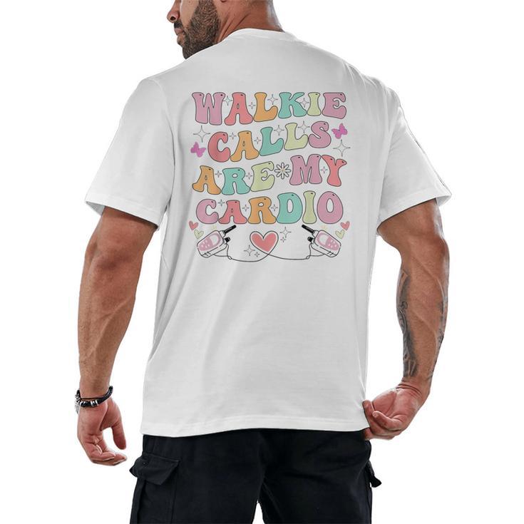 Walkie Calls Are My Cardio Special Education Teacher School Men's Back Print T-Shirt