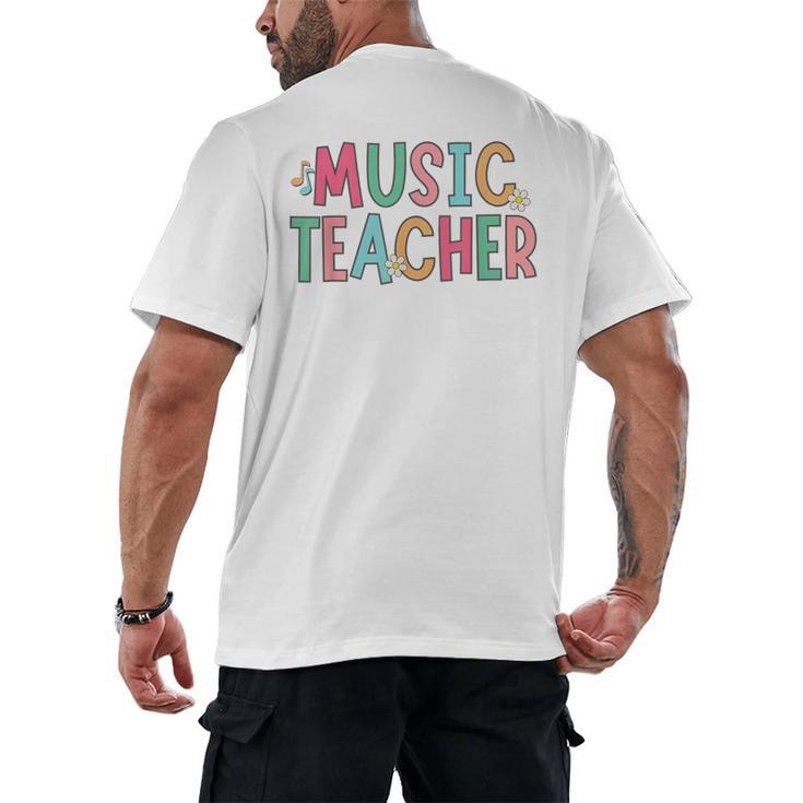 Women Music Teacher First Day Of School Elementary School Men's Back Print T-Shirt
