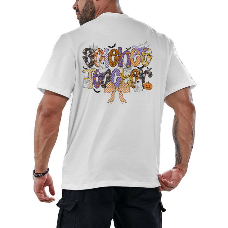 Women Spooky Science Teacher Halloween Science Stem Teacher Men's Back Print T-Shirt