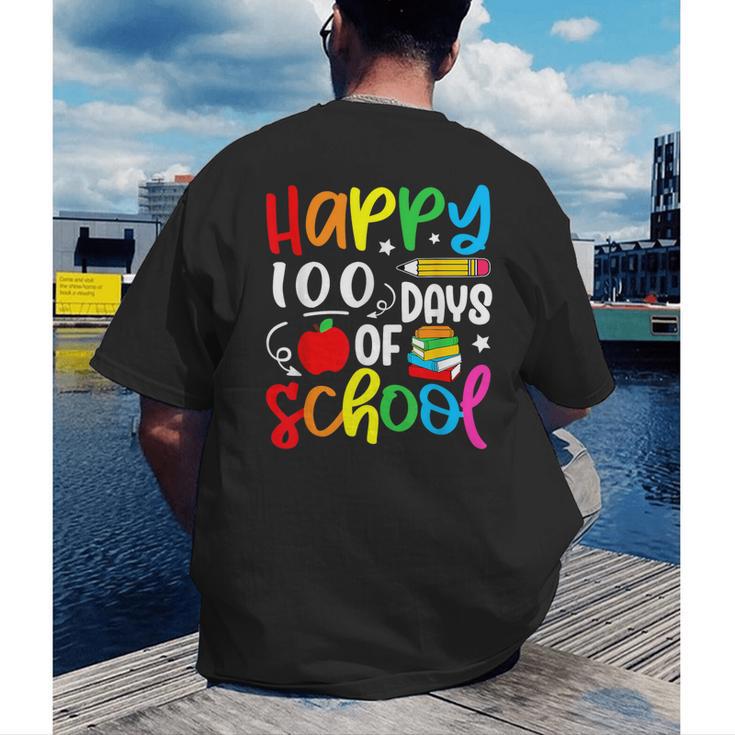 100th Day Of School Teachers Kids Girls Child Happy 100 Days Men's Back Print T-Shirt, funny gift