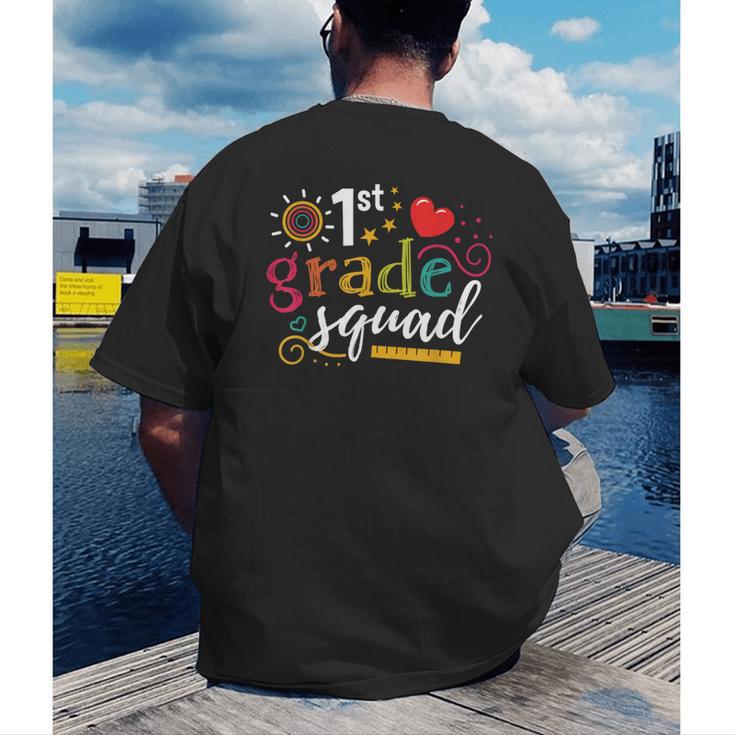 1st First Grade Squad Student Teacher Back To School Men's Back Print T-Shirt, funny gift 1st First Grade Squad Student Teacher Back To School Men's Back Print T-Shirt, funny gift
