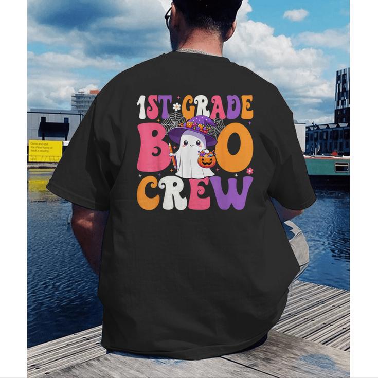 1st Grade Boo Crew Halloween First Grade Halloween Teacher Men's Back Print T-Shirt, funny gift 1st Grade Boo Crew Halloween First Grade Halloween Teacher Men's Back Print T-Shirt, funny gift