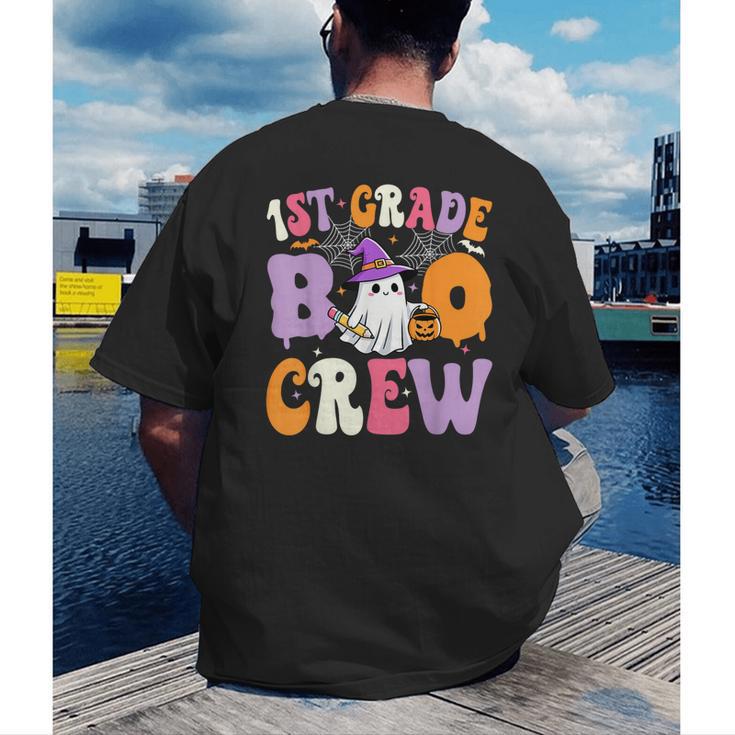 1st Grade Boo Crew Spooky First Grade Halloween Teacher Men's Back Print T-Shirt, funny gift 1st Grade Boo Crew Spooky First Grade Halloween Teacher Men's Back Print T-Shirt, funny gift