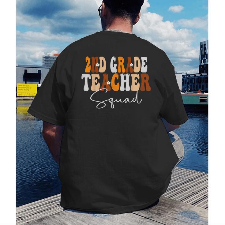 2nd Grade Teacher Squad Cute Women Groovy Fall Autumn Lovers Men's Back Print T-Shirt, funny gift 2nd Grade Teacher Squad Cute Women Groovy Fall Autumn Lovers Men's Back Print T-Shirt, funny gift