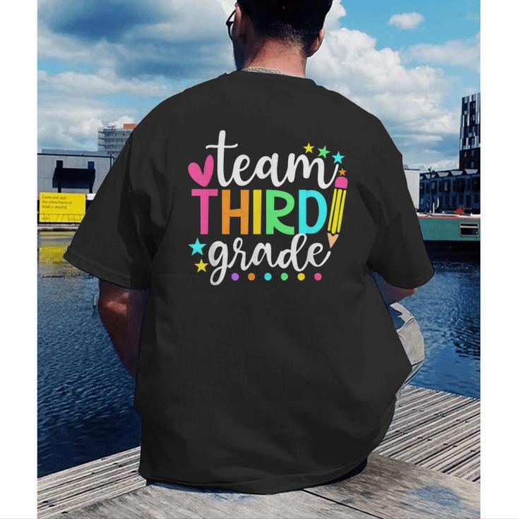 3rd Grade Team Pencil Teacher Student Back To School Girls Men's Back Print T-Shirt, funny gift 3rd Grade Team Pencil Teacher Student Back To School Girls Men's Back Print T-Shirt, funny gift