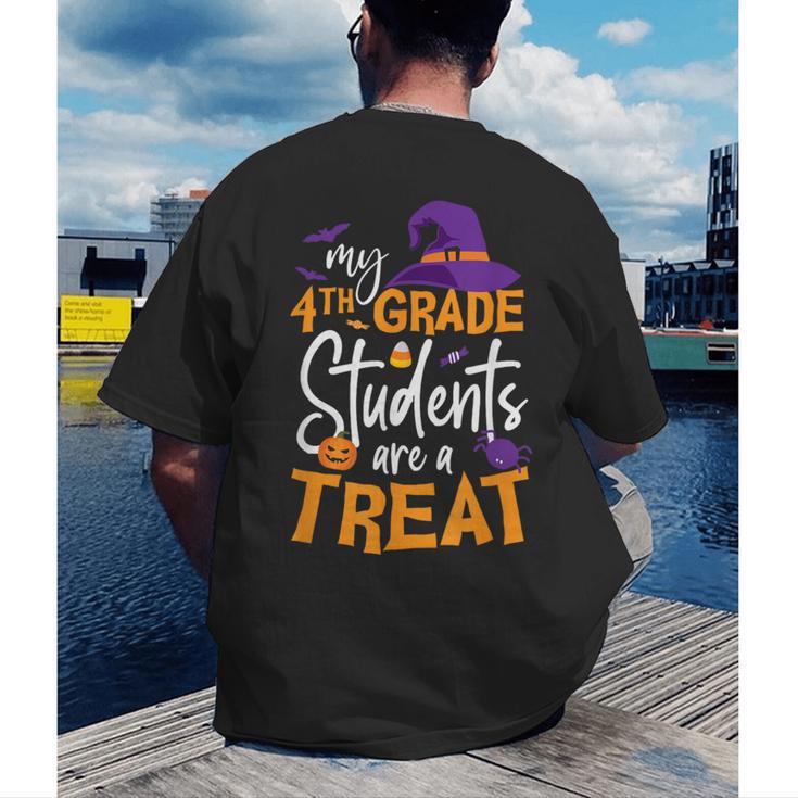 My 4th Grade Students Are a Treat Teacher Halloween Witch For Men Women Kids Men's Back Print T-Shirt, funny gift My 4th Grade Students Are a Treat Teacher Halloween Witch For Men Women Kids Men's Back Print T-Shirt, funny gift