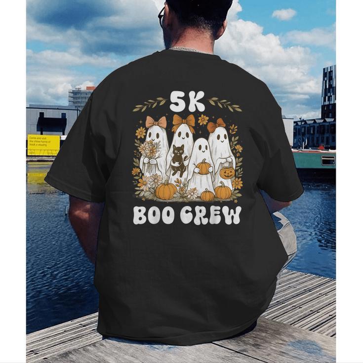 5K Boo Crew Halloween Teacher K5 Floral Ghost Trick Or Teach Men's Back Print T-Shirt, funny gift 5K Boo Crew Halloween Teacher K5 Floral Ghost Trick Or Teach Men's Back Print T-Shirt, funny gift