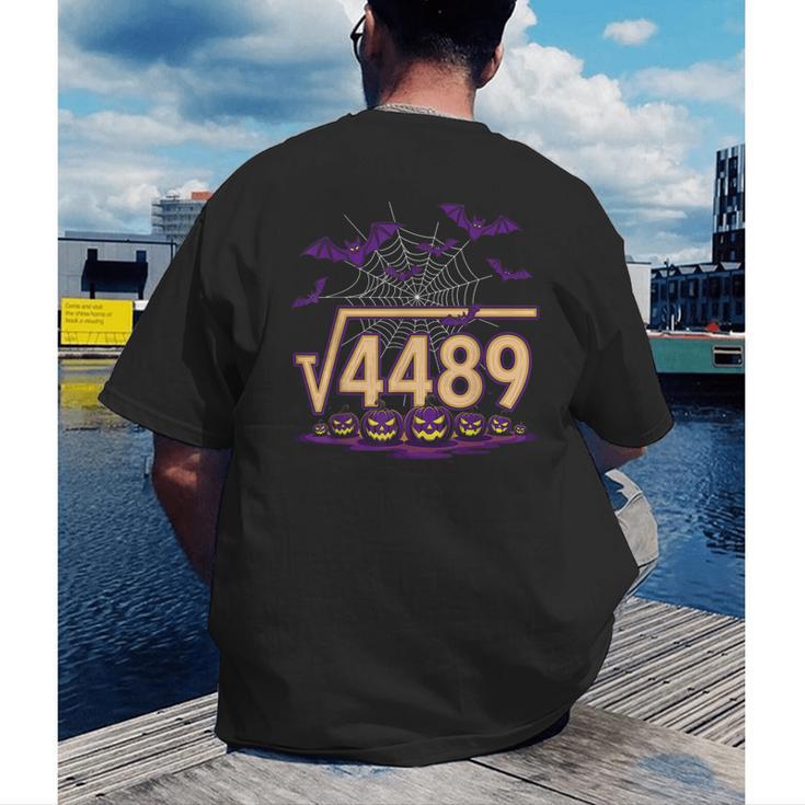 67 Meme Math Teacher Square Root 4489 Halloween Men's Back Print T-Shirt, funny gift 67 Meme Math Teacher Square Root 4489 Halloween Men's Back Print T-Shirt, funny gift