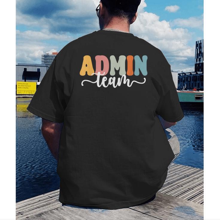 Admin Team Back To School Teachers Students Admin Squad Men's Back Print T-Shirt, funny gift Admin Team Back To School Teachers Students Admin Squad Men's Back Print T-Shirt, funny gift