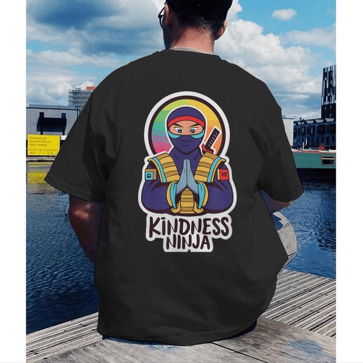Anti Bullying Kindness Ninja School Teacher Student Men's Back Print T-Shirt, funny gift Anti Bullying Kindness Ninja School Teacher Student Men's Back Print T-Shirt, funny gift