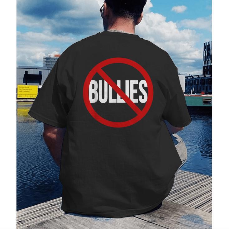 Anti Bullying No Bullies School Teacher Student Kindness Men's Back Print T-Shirt, funny gift