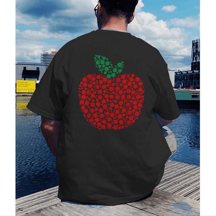 Apple Dot Pattern Art Teacher Appreciation Men Women Humor Men's Back Print T-Shirt, funny gift Apple Dot Pattern Art Teacher Appreciation Men Women Humor Men's Back Print T-Shirt, funny gift
